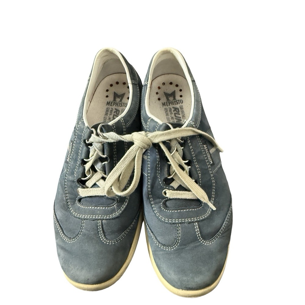 MEPHISTO Runoff Sneakers Nubuck Walking Air Jet Shoes Blue Gray Womens Size 6 - Picture 2 of 6